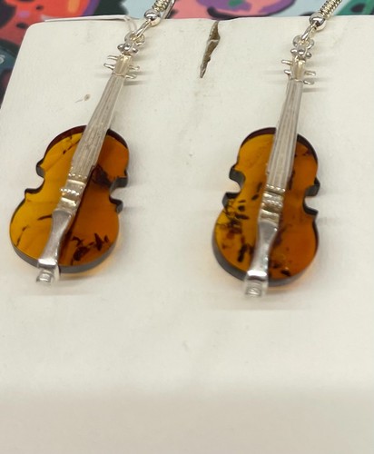 Violins earrings silver - , 925