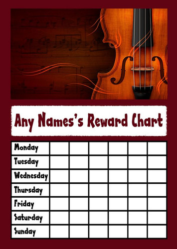 Violin star sticker reward - star,