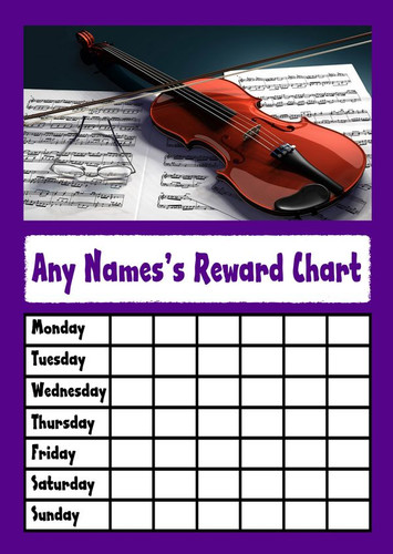 Purple violin star sticker - star,